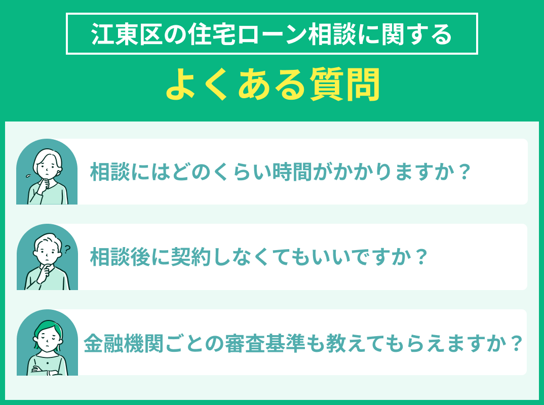 江東区の住宅ローン相談でよくある質問
