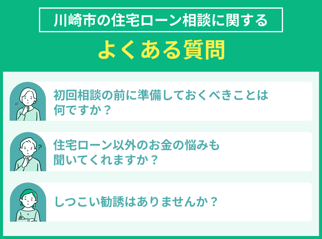 川崎市の住宅ローン相談でよくある質問