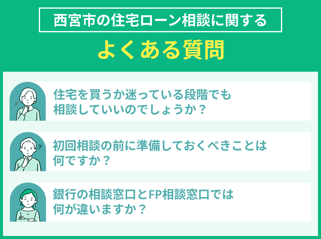 西宮市の住宅ローン相談でよくある質問