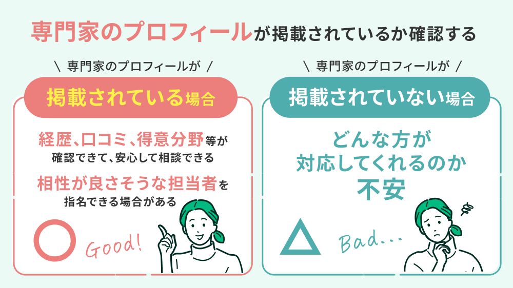 口コミ・プロフィールを確認すべき理由
