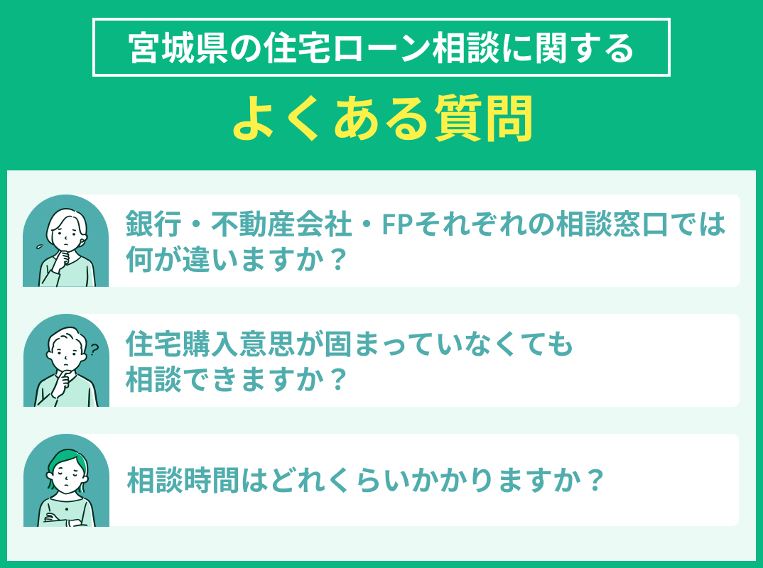 宮城県の住宅ローン相談でよくある質問