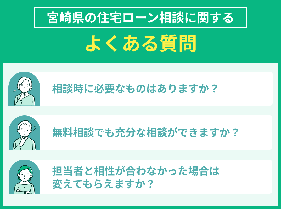 宮崎県の住宅ローン相談でよくある質問