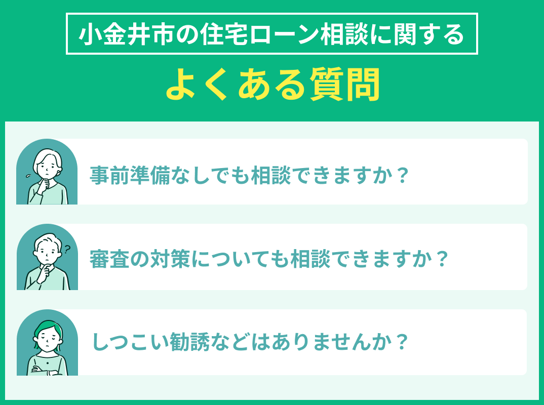 小金井市の住宅ローン相談でよくある質問