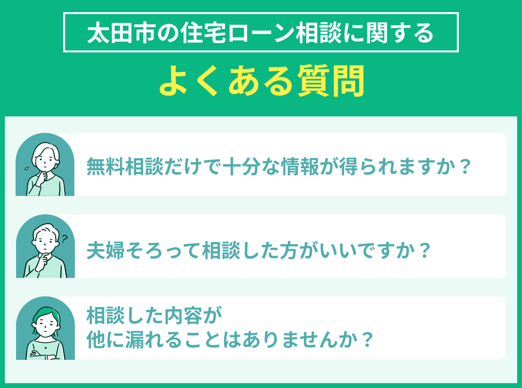 太田市の住宅ローン相談に関するよくある質問
