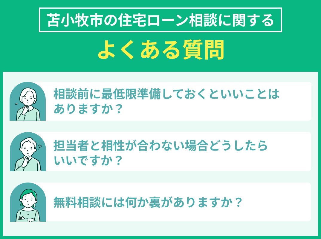 苫小牧市の住宅ローン相談でよくある質問
