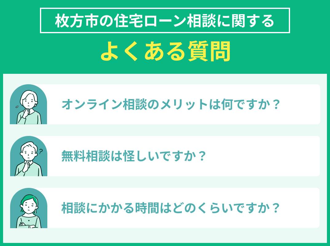 枚方市の住宅ローン相談でよくある質問