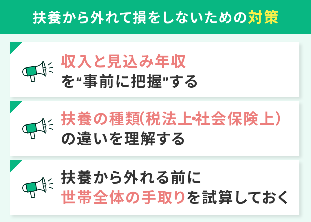 扶養から外れて損をしないための対策