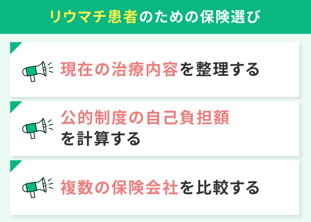 リウマチ患者のための保険選び