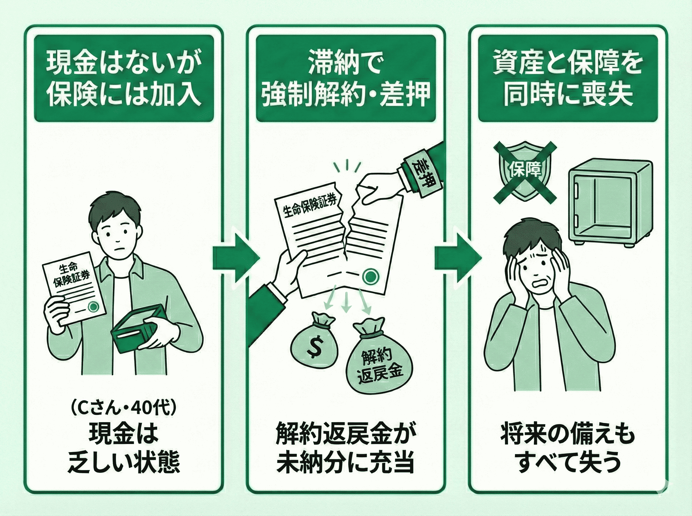 生命保険の「解約返戻金」を差し押さえられたCさんの実例