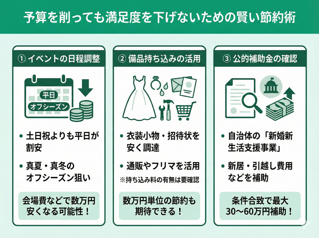 予算を削っても満足度を下げないための賢い節約術