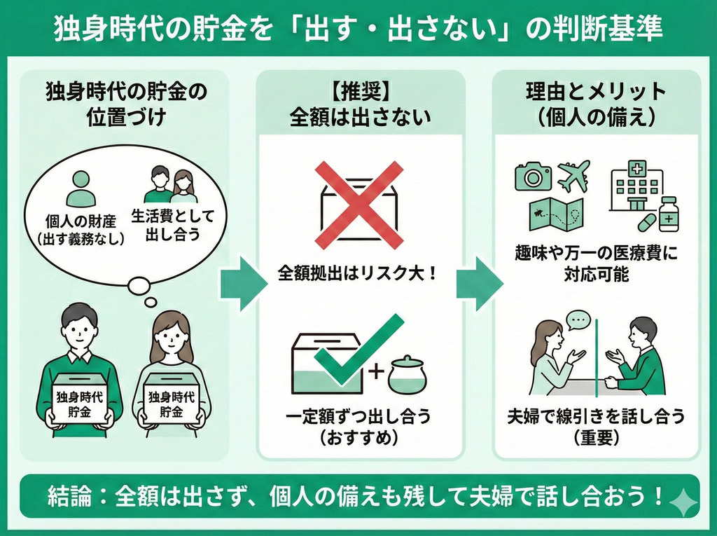 独身時代の貯金を「出す・出さない」の判断基準