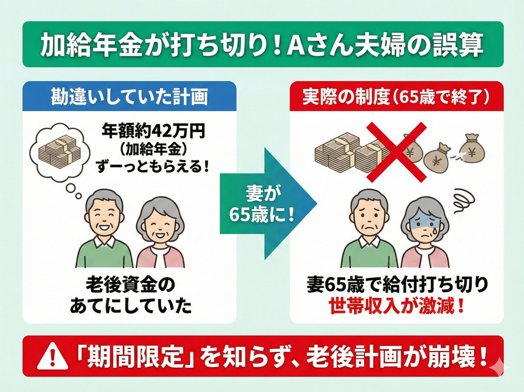 あてにしていた加給年金がもらえなかったAさん夫婦