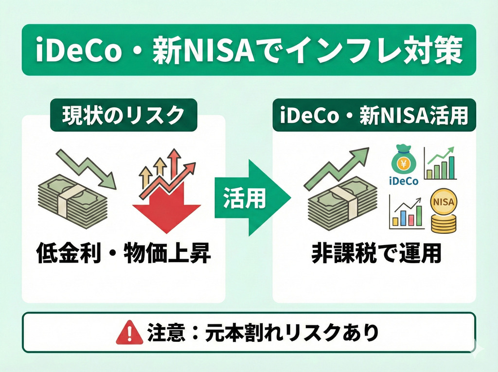iDeCoや新NISAを活用してインフレに負けない資産を作る