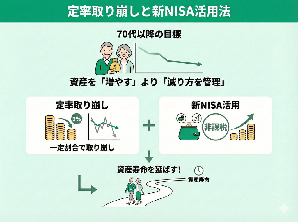 運用益で寿命を延ばす定率取り崩しと新NISA活用法