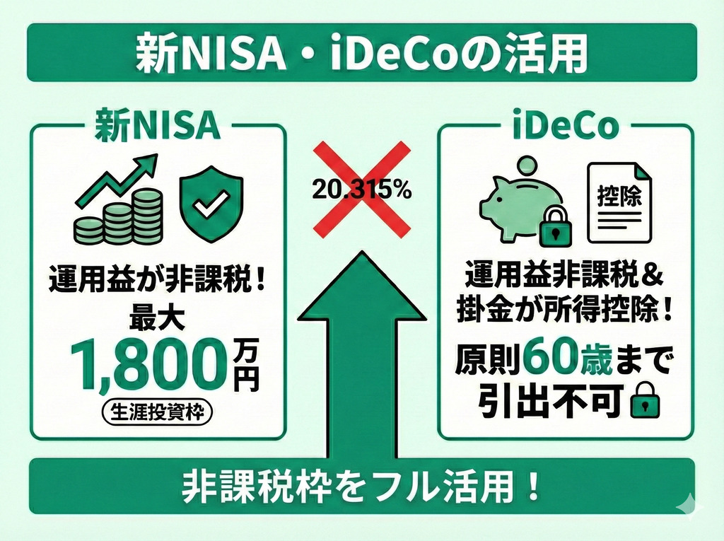 新NISA・iDeCoの非課税枠を埋め切る