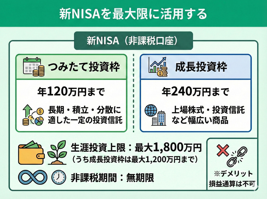 新NISAの非課税枠を最大限に活用する