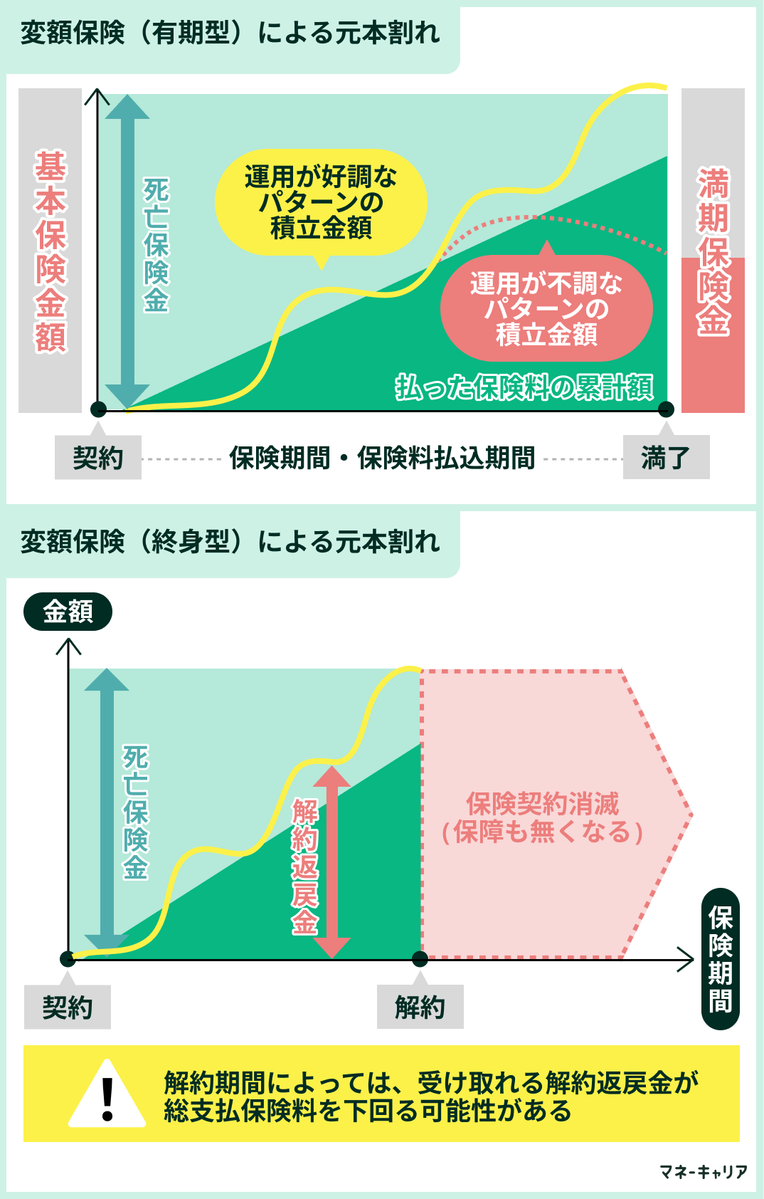 変額保険の元本割れ
