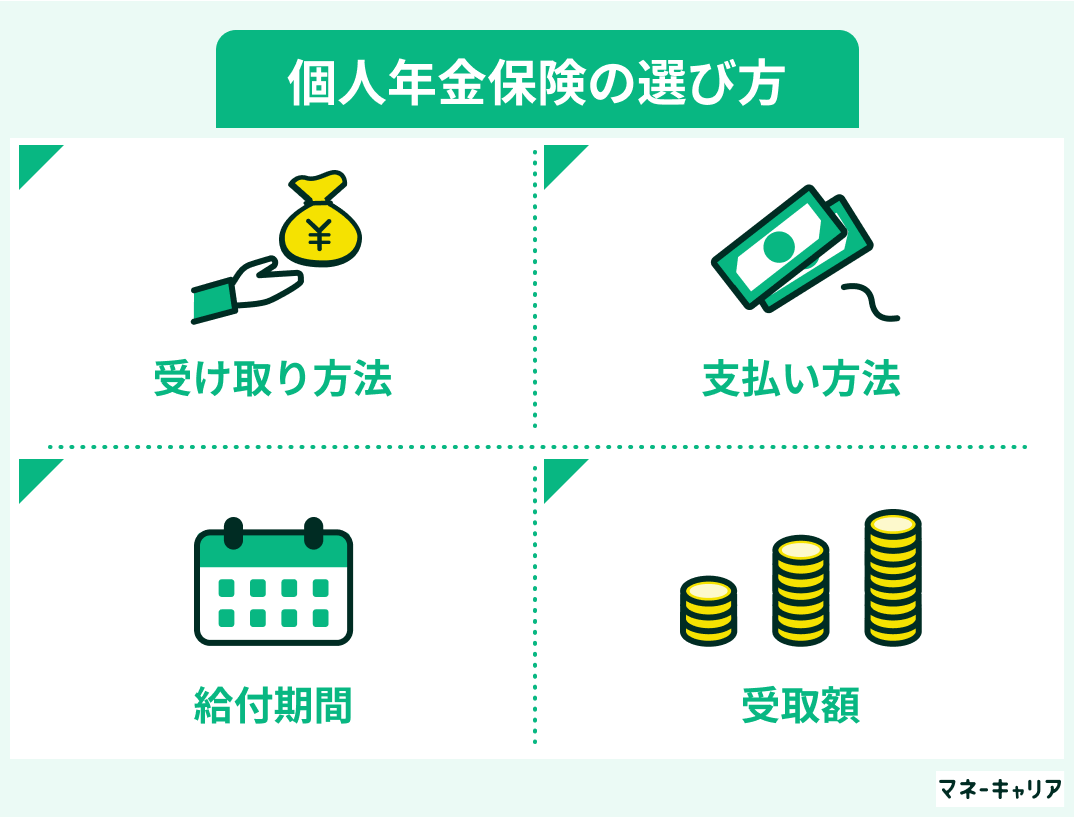 個人年金保険の選び方