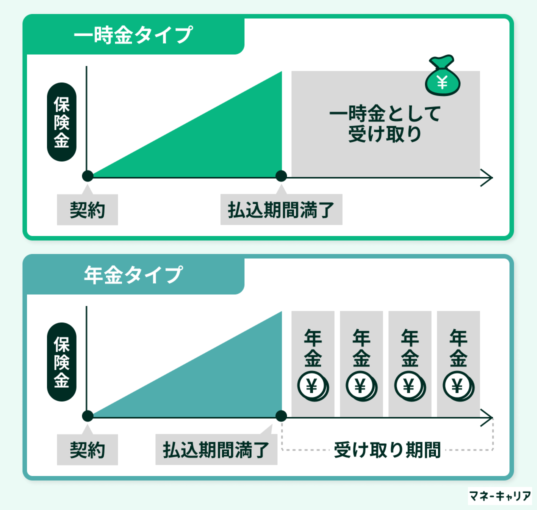 介護保険の一時金・年金タイプ